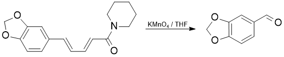 Synthesis piperonal from piperine