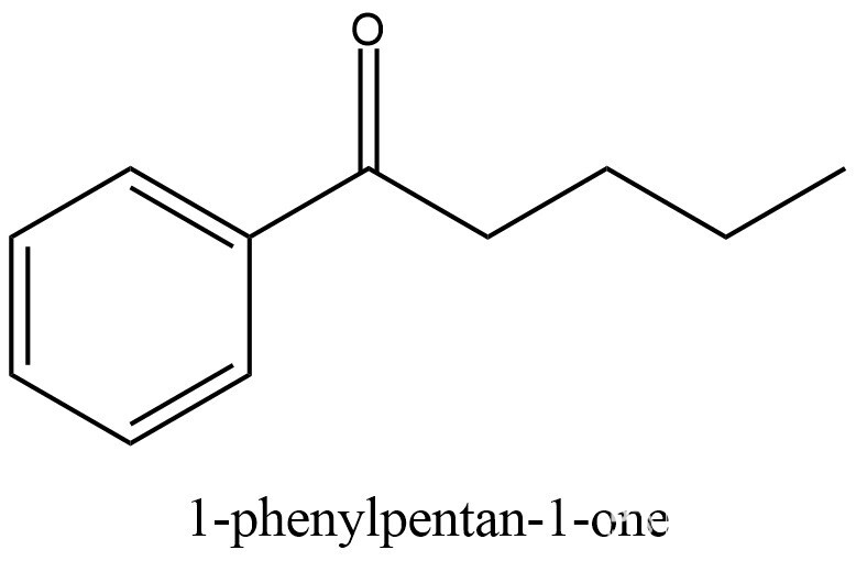 Structural formula of Valerophenone