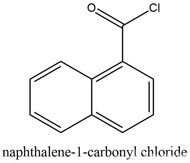 Structural formula of 1-naphthoylchloride