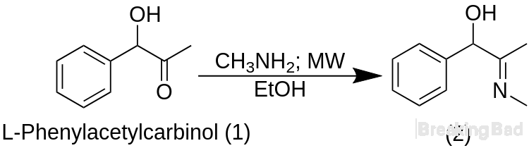 L-Phenylacetylcarbinol (1) from Ephedrine