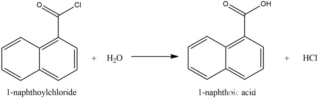 1-Naphthoylchloride reaction with water