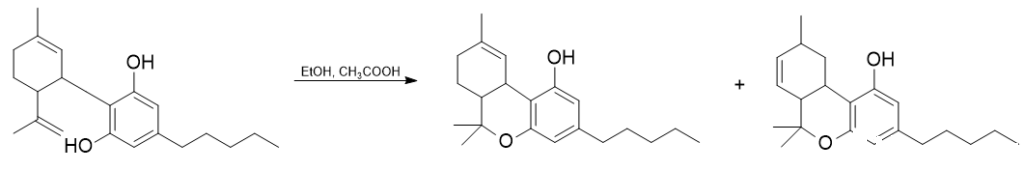 Synthesis Tetrahydrocannabinol With Glacial Acetic Acid (GAA)