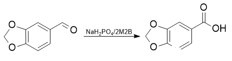 Oxidation of piperonal to piperonylic acid