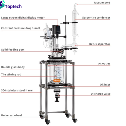 100L Dual jacketed glass reactor