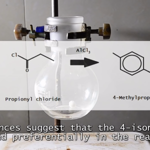 Synthesis of 4'-methylpropiophenone. Friedel-Crafts reaction.